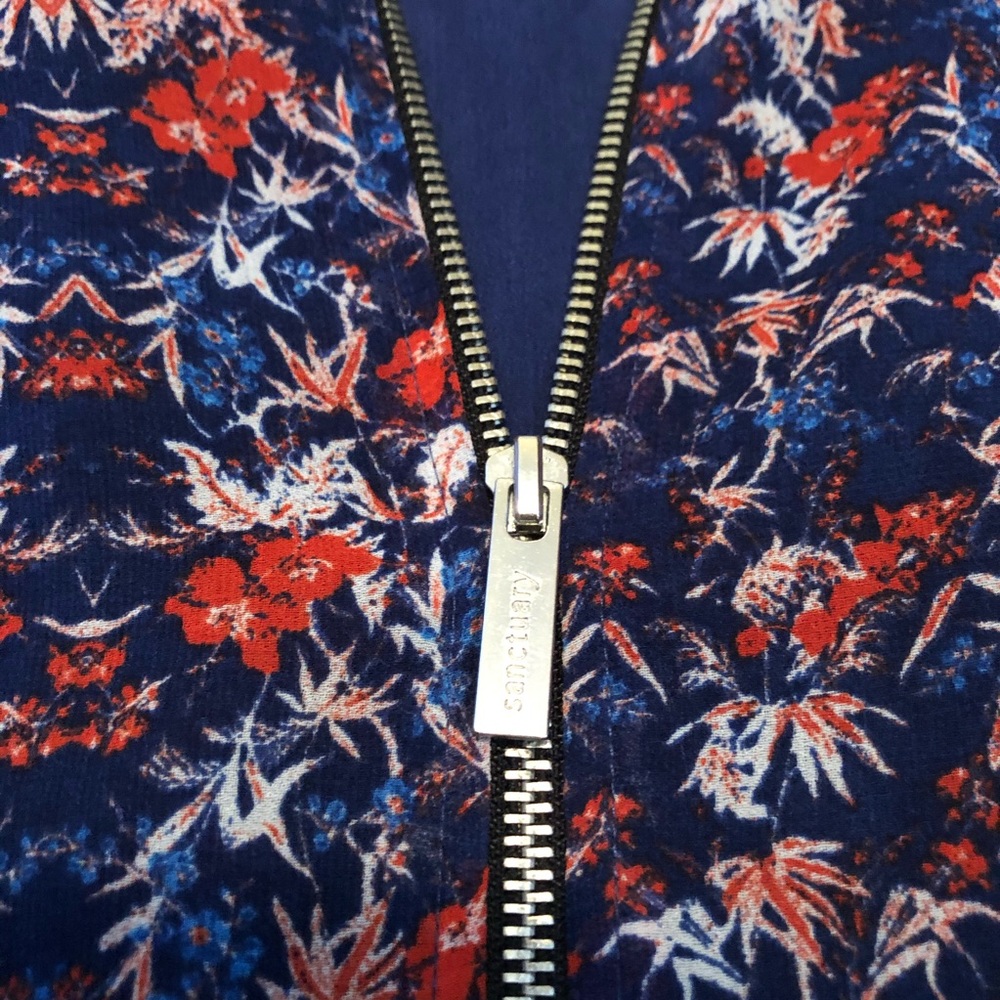 SANCTUARY Women’s BOMBER JACKET Medium Zip Floral - Picture 5 of 6
